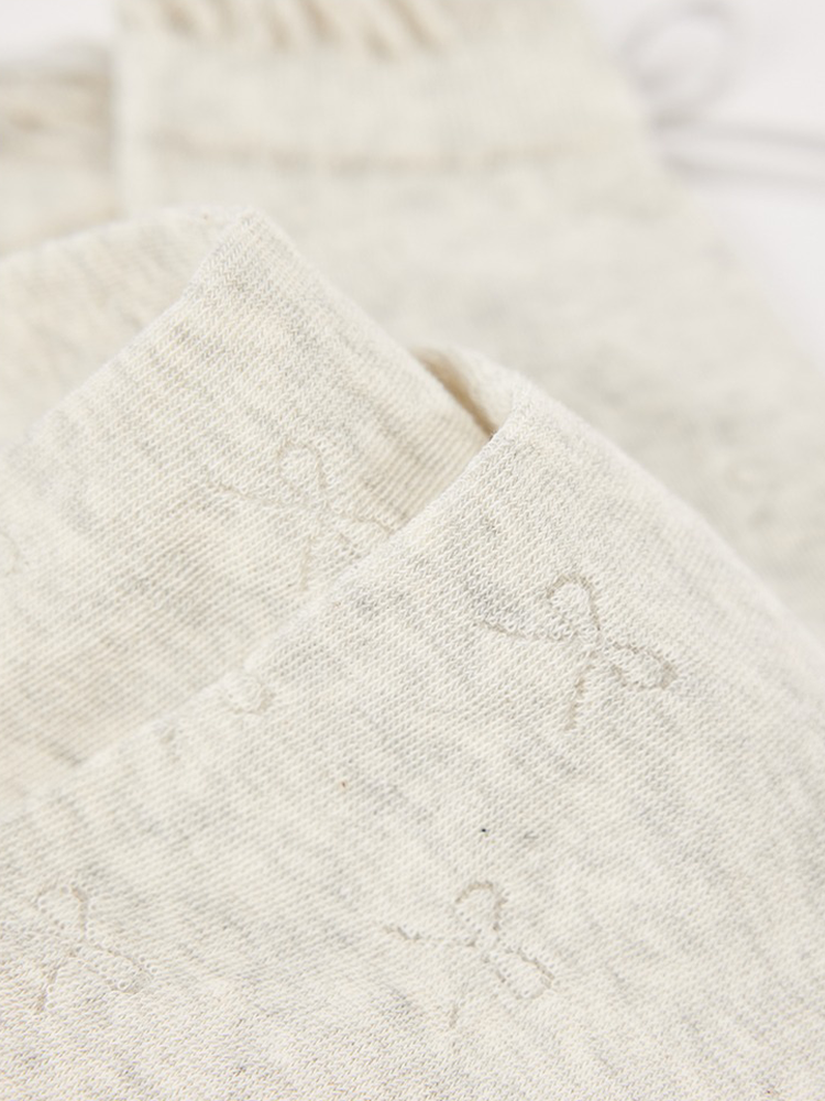 White Bow Mesh Balletcore Mid-Calf Socks