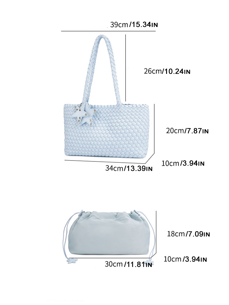 Woven Tote Shoulder Bag