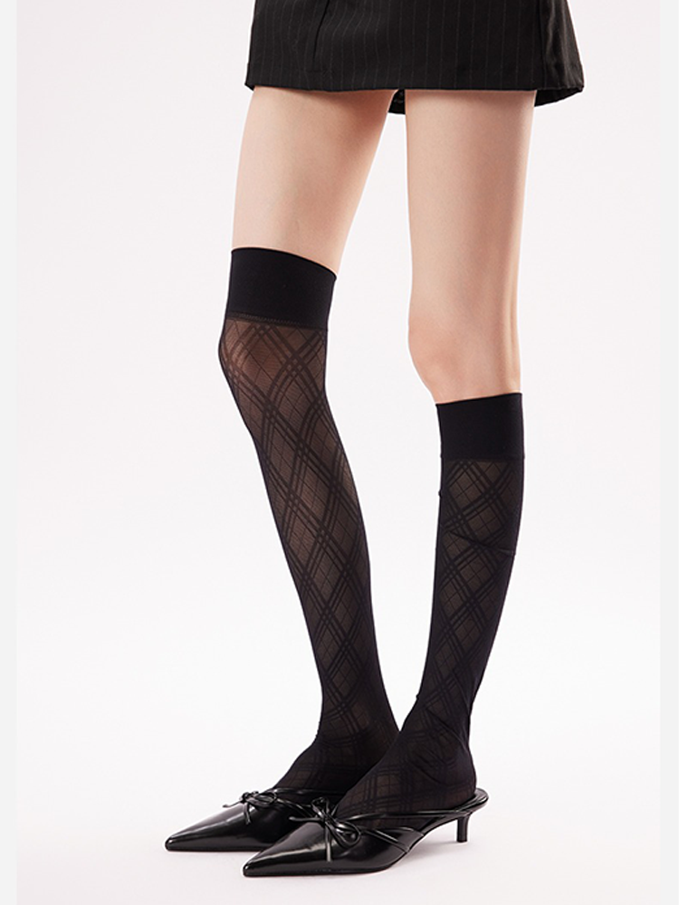 Diamond Grid Mesh Socks Dark Sweet JK Style
