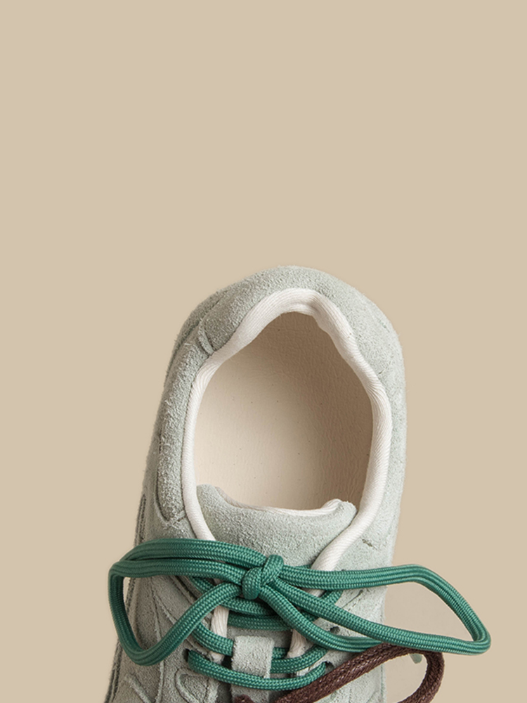 Leather Retro Chunky Trainers