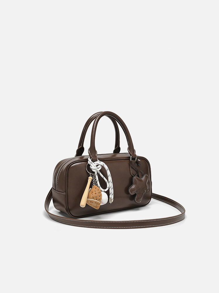 Small Leather Boston Bag