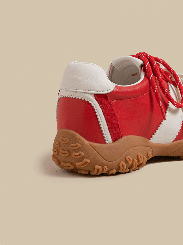 Leather Platform Trainer Sneakers