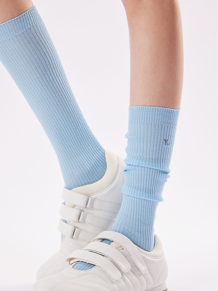 Classic Cotton Knee High Socks Summer Style