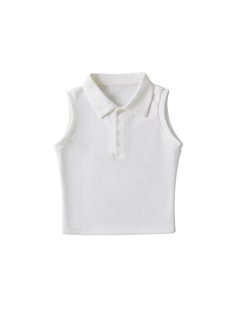 Tennis Pleated Skirt & Sleeveless Polo Top Set