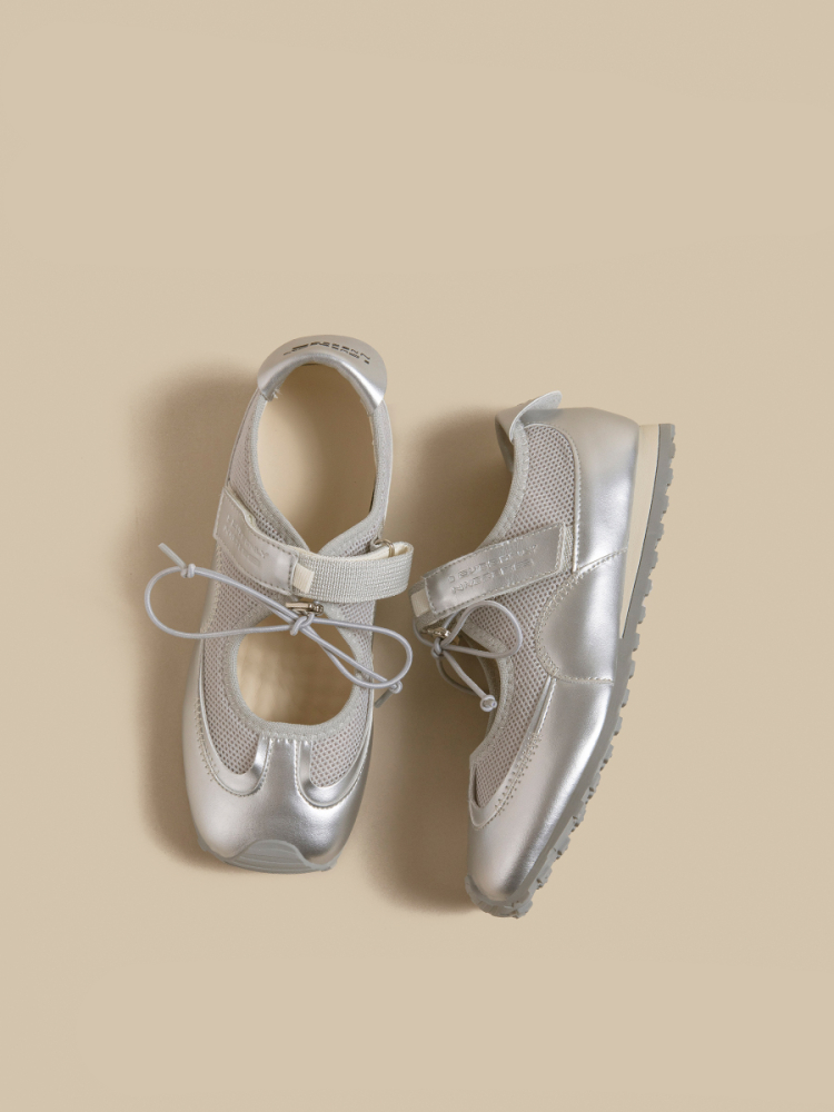 Leather Velcro Mary Jane Sneakers