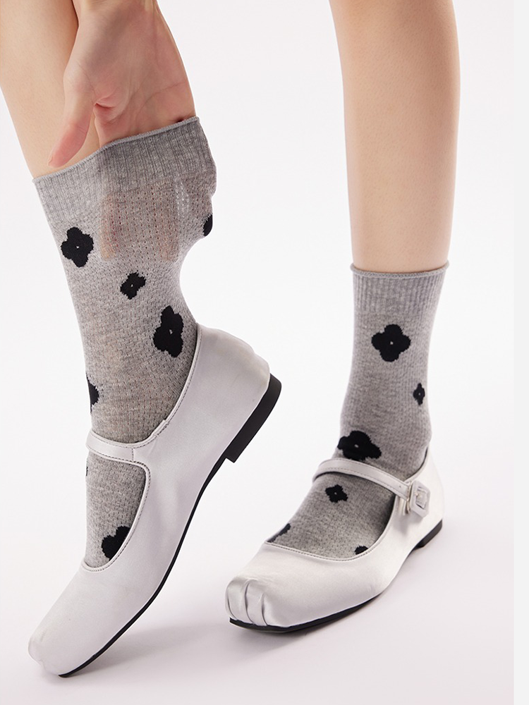 Floral Mesh Ruffle Socks Balletcore Summer Style