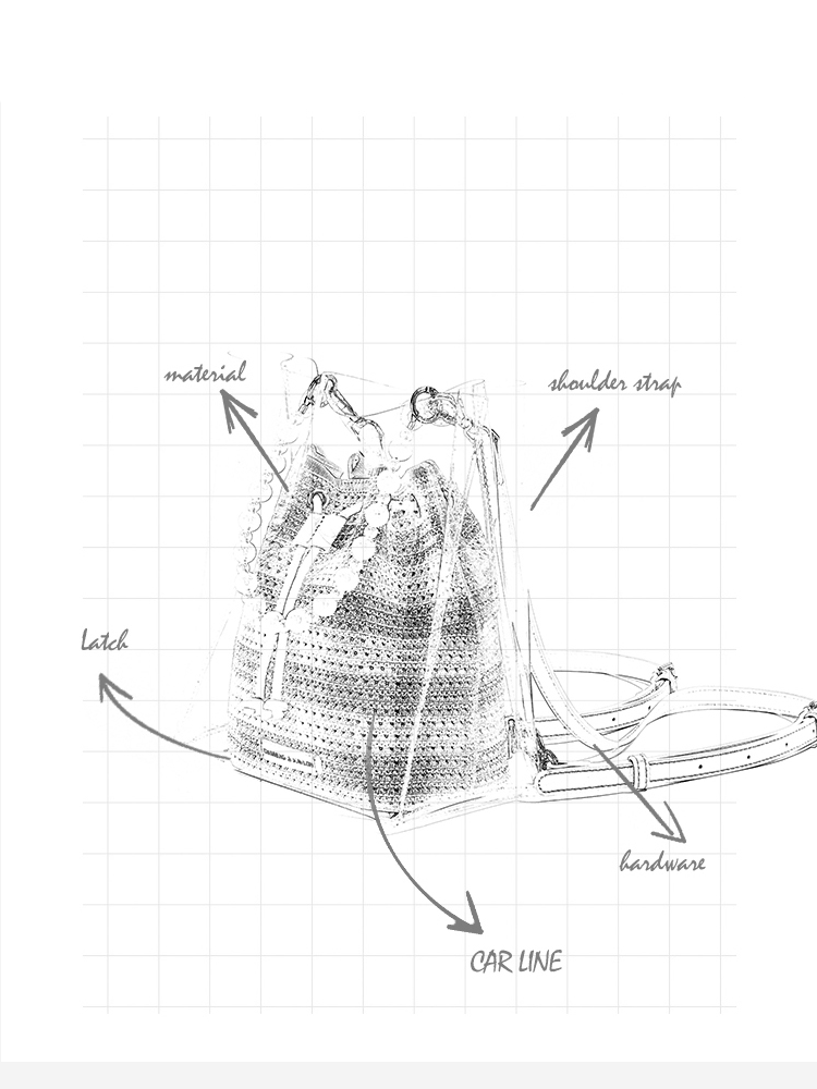 Hollow Woven Bucket Backpack