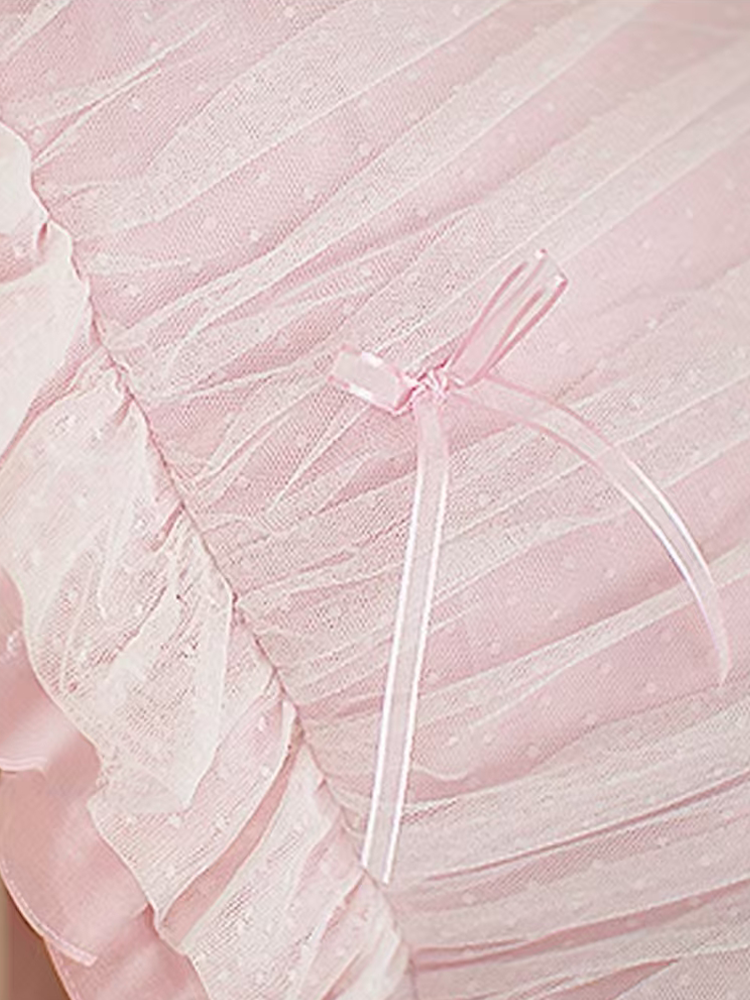 Ruffle Lumbar Pillow Double Size Decorative Cushion