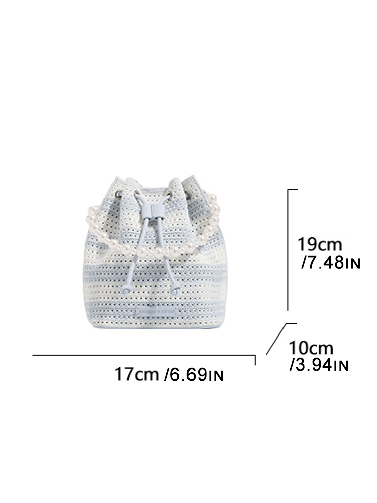 Hollow Woven Bucket Backpack