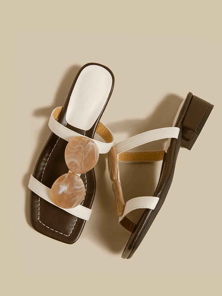 Lambskin Strappy Flat Sandals