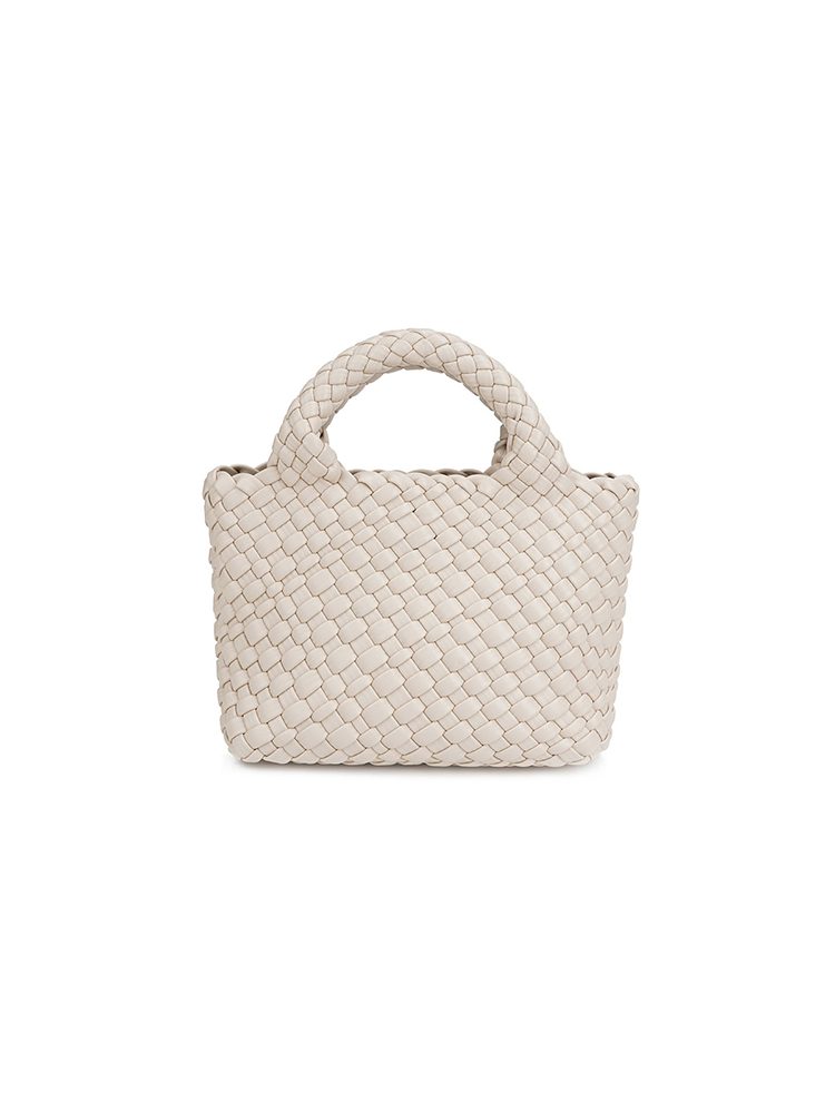 Leather Woven Bucket Bag