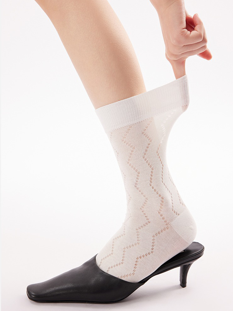 Mesh Bubble Crew Socks