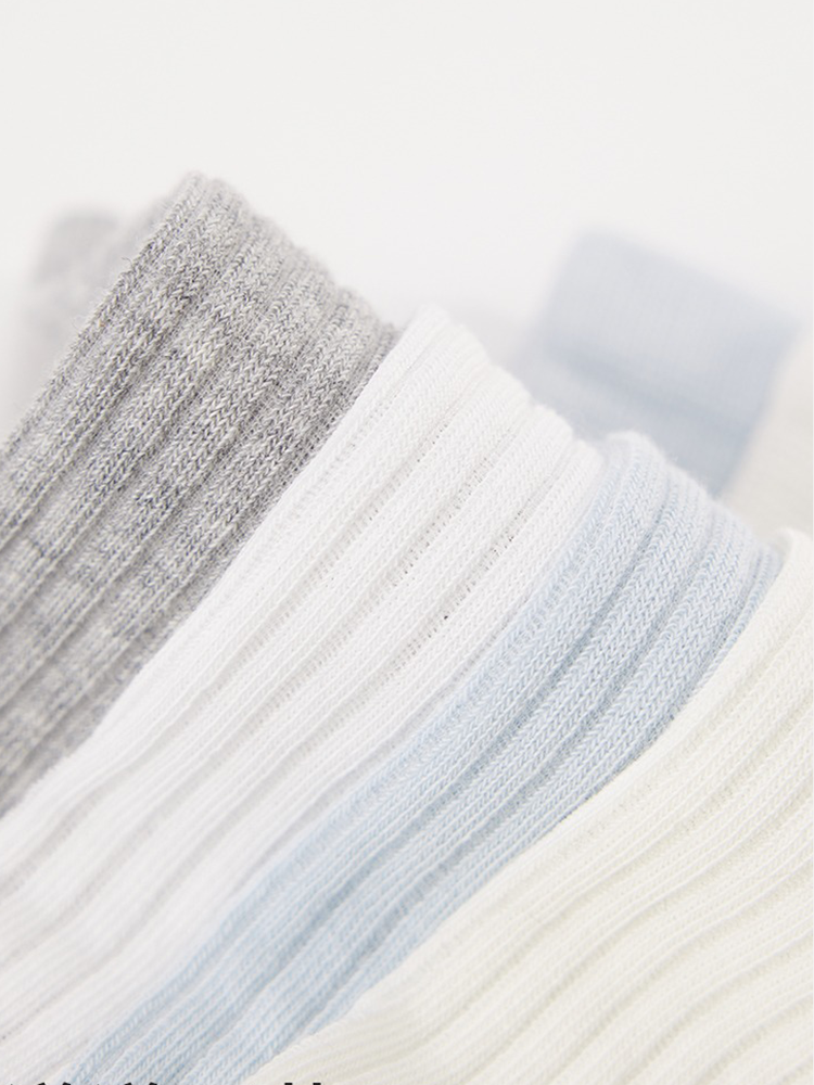 Mesh Ribbed Crew Socks