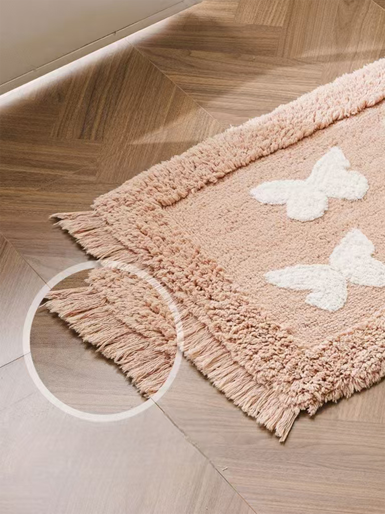 Thick Water Absorbent Anti Slip Shag Rug for Bedroom Bathroom