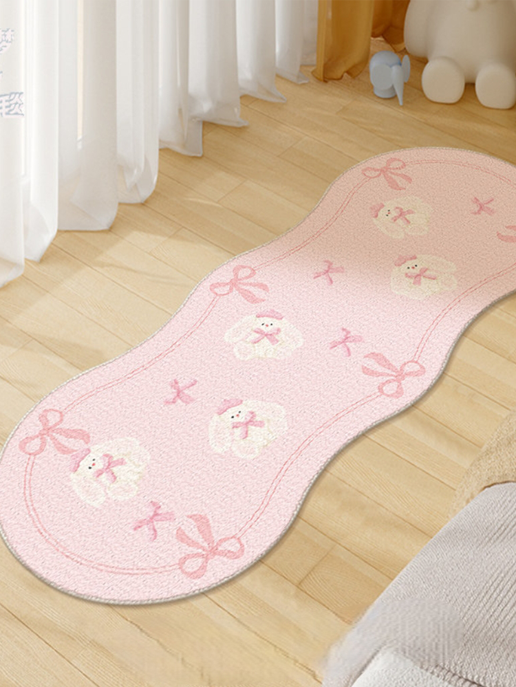 Cute Cartoon Bunny Long Soft Runner Rug