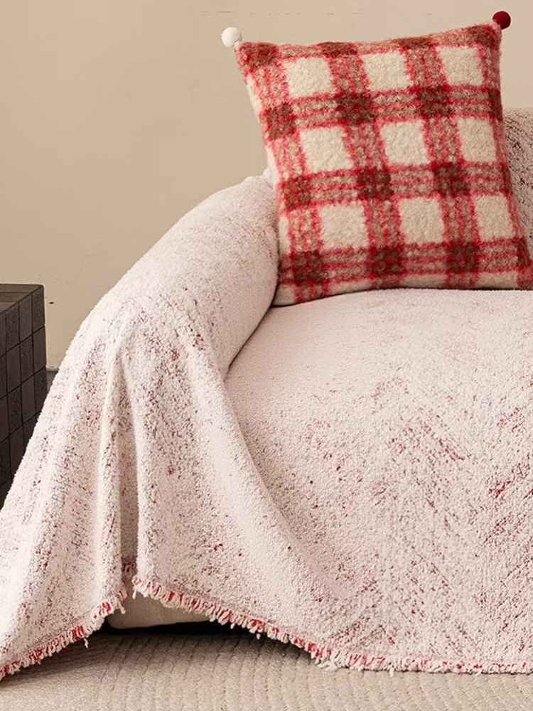 Waterproof Plush Sofa Cover Anti Scratch Winter