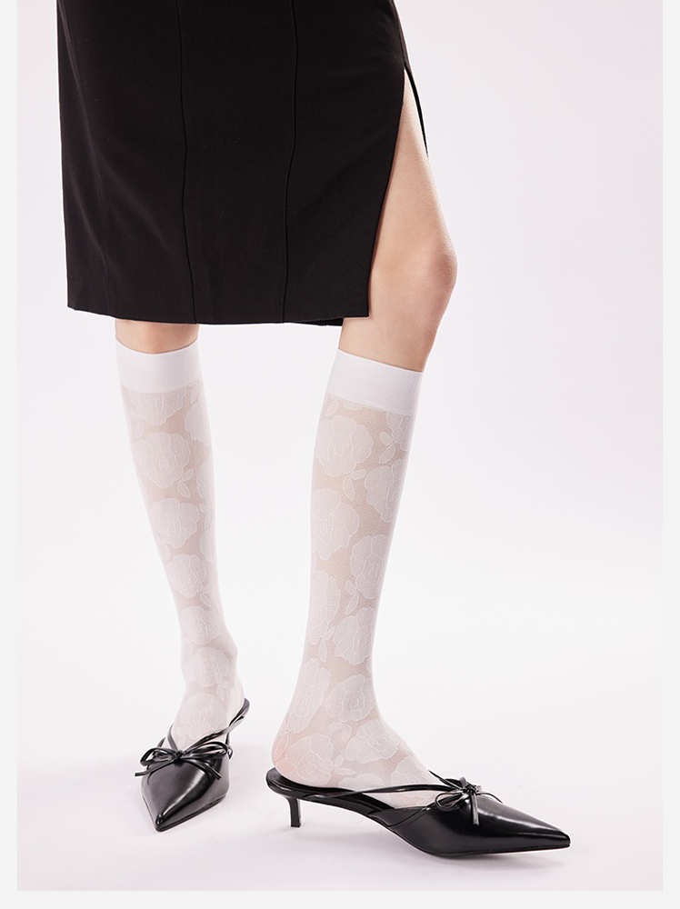 Embossed Retro Long Socks