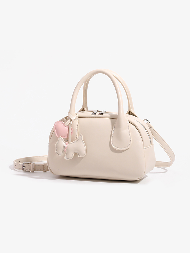 Leather Boston Baguette Bag