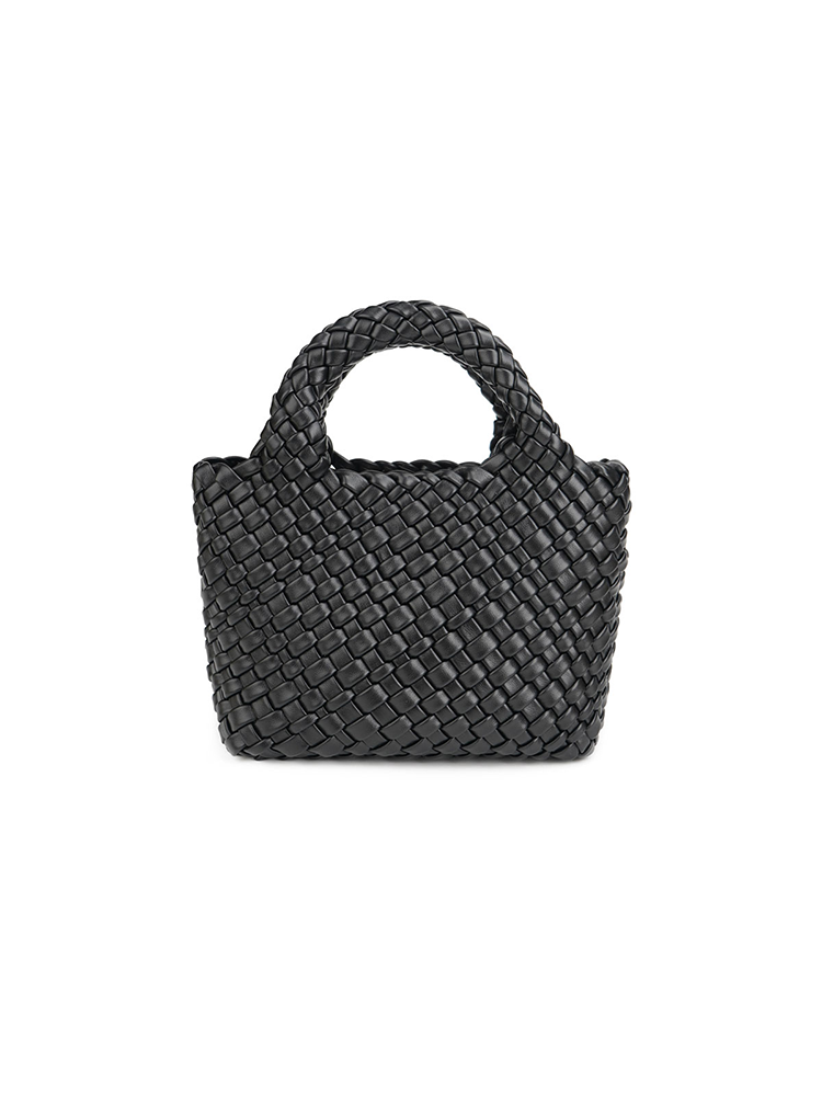 Leather Woven Bucket Bag