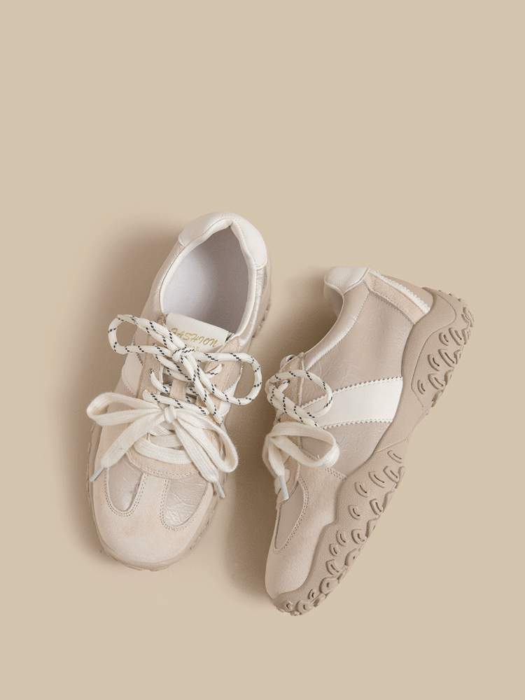 Leather Platform Trainer Sneakers