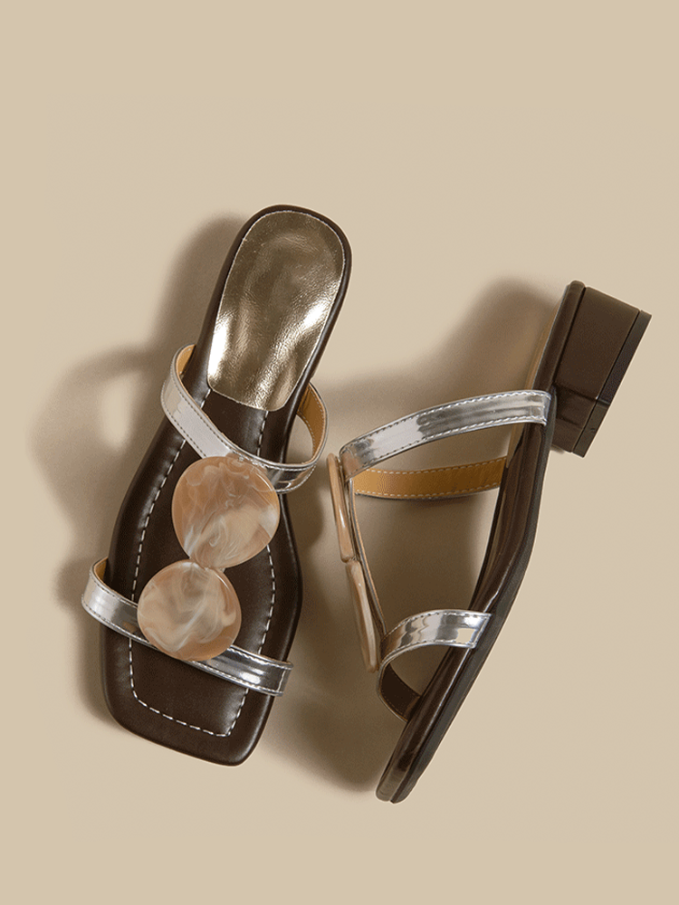 Lambskin Strappy Flat Sandals