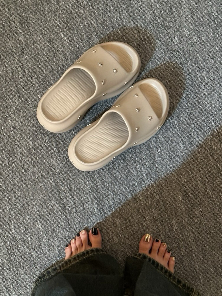 Star Platform Slide Sandals – Soft & Stylish Summer Shoes