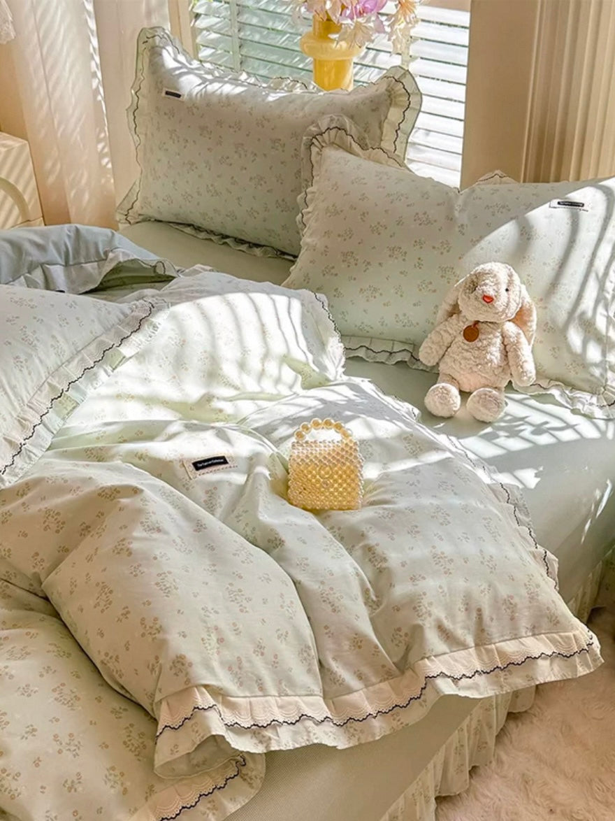 Princess Elegant Cotton Bedding Set Flat Sheet