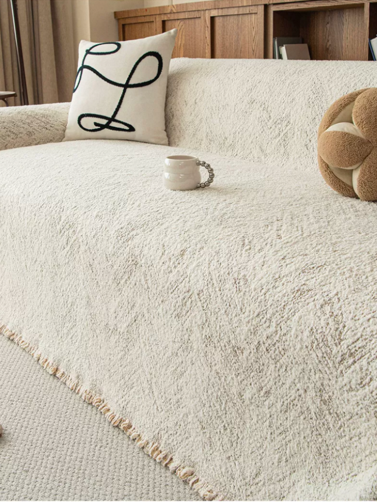 Waterproof Plush Sofa Cover Anti Scratch Winter