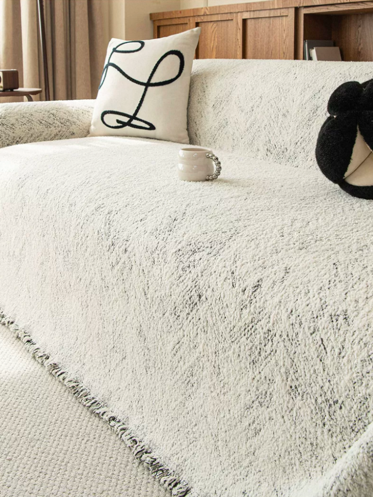 Waterproof Plush Sofa Cover Anti Scratch Winter