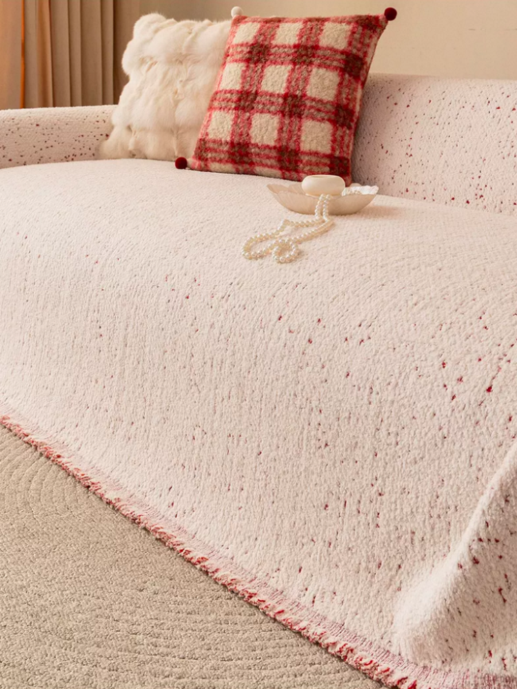 Waterproof Plush Sofa Cover Anti Scratch Winter