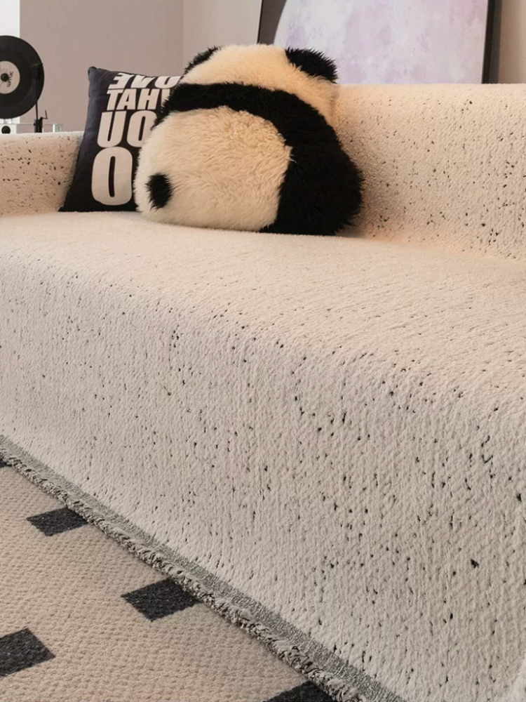 Waterproof Plush Sofa Cover Anti Scratch Winter