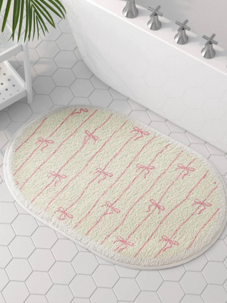 Cute Bow Thick Luxury Oval Rug