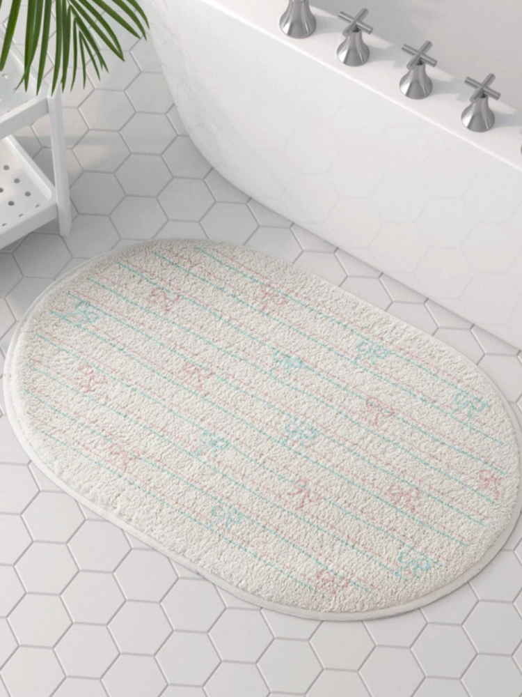 Cute Bow Thick Luxury Oval Rug