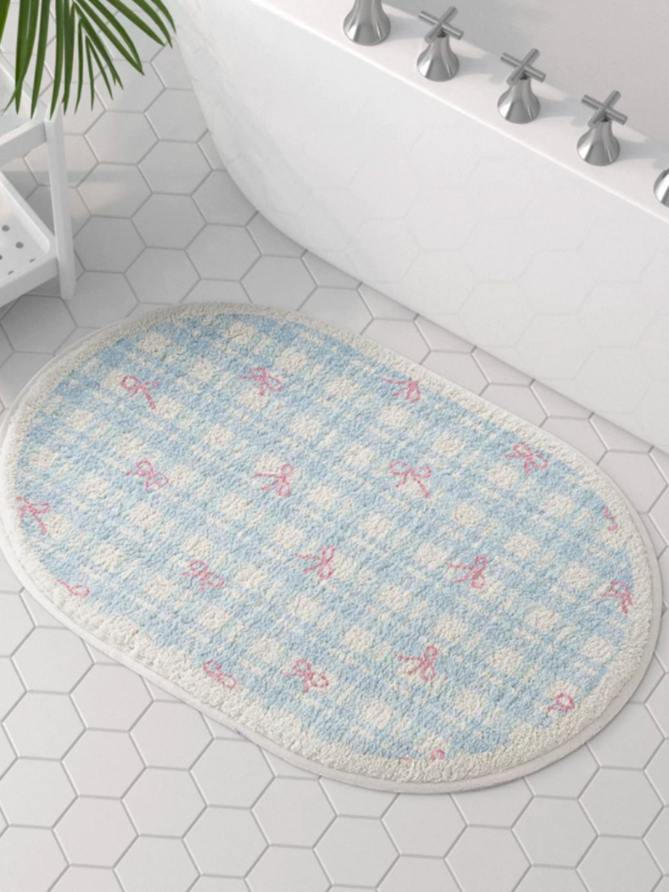 Cute Bow Thick Luxury Oval Rug