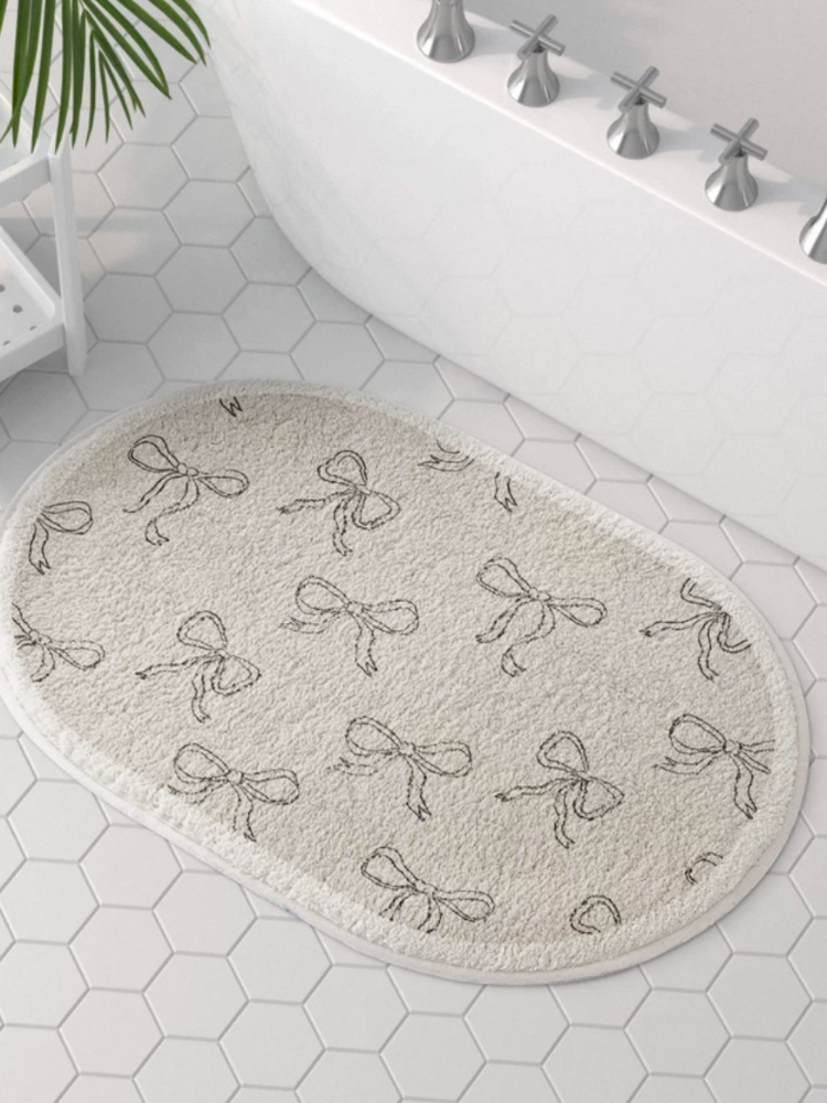 Cute Bow Thick Luxury Oval Rug