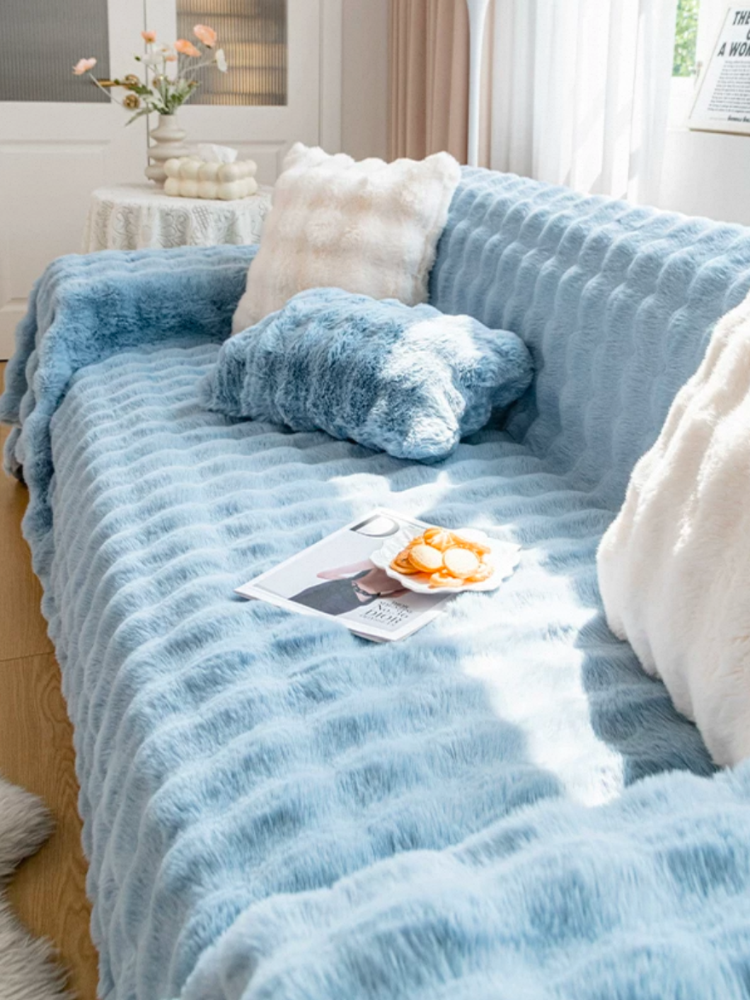 Cute Plush One Piece Sofa Cover