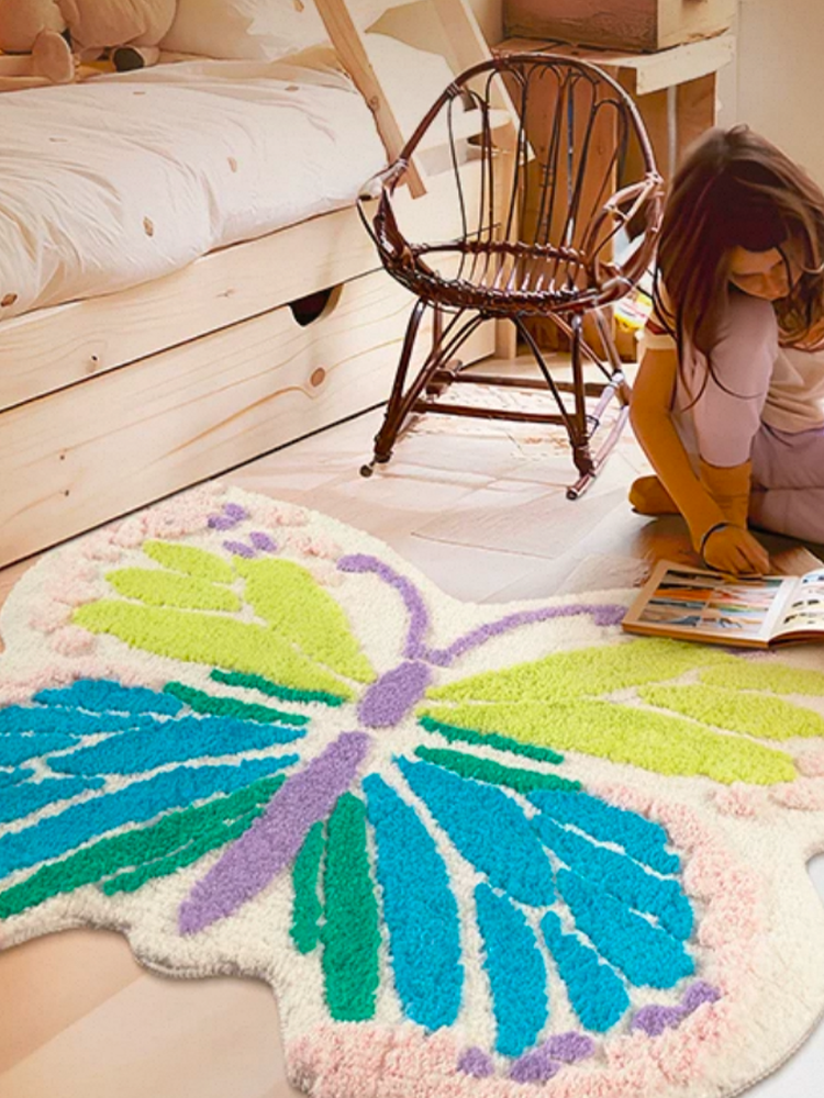 Irregular Machine Washable Accent Rugs for Bedroom Kids Room