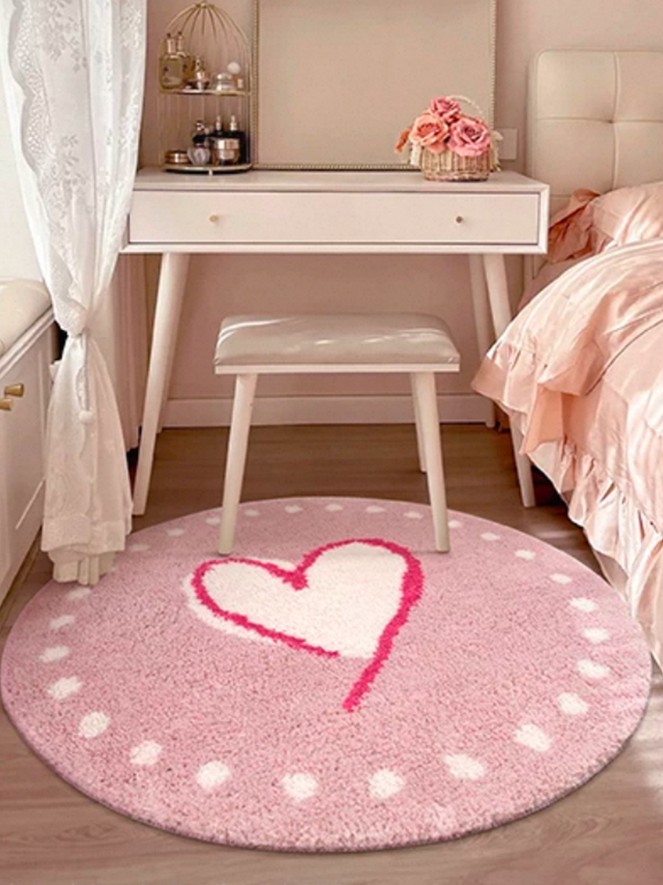 Machine Washable Round Rug for Bedroom Kids Room