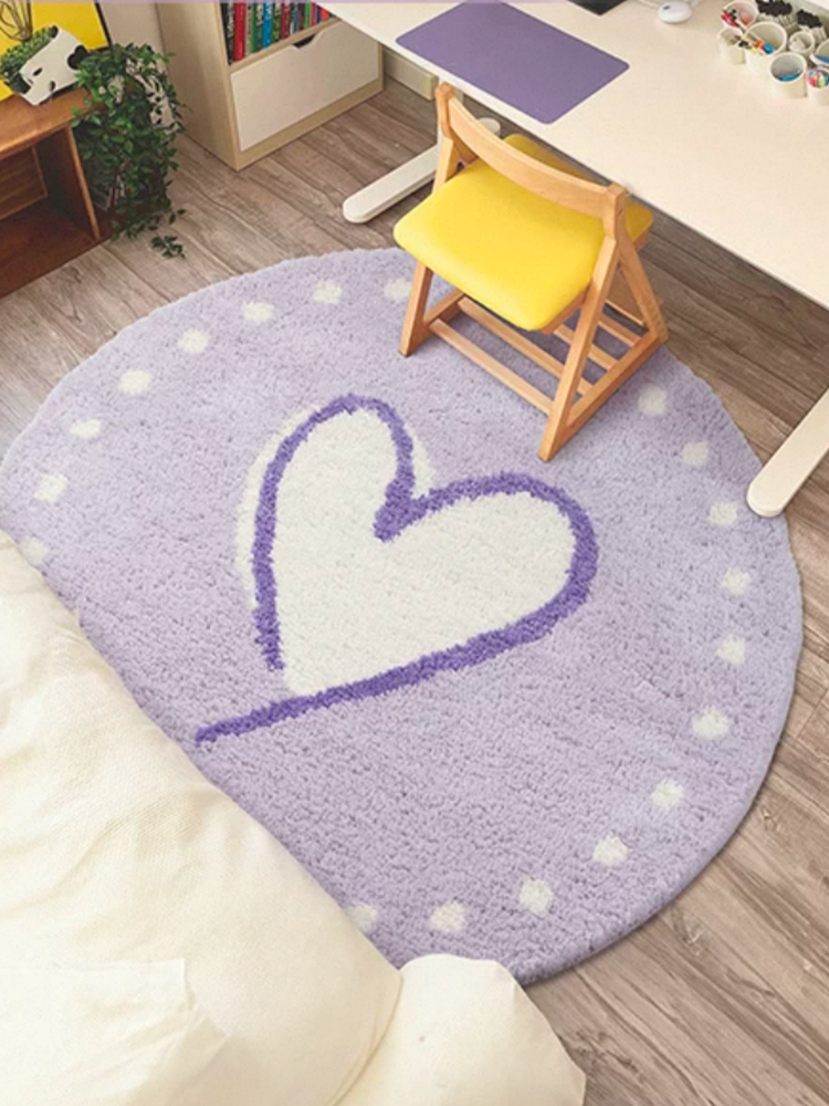 Machine Washable Round Rug for Bedroom Kids Room
