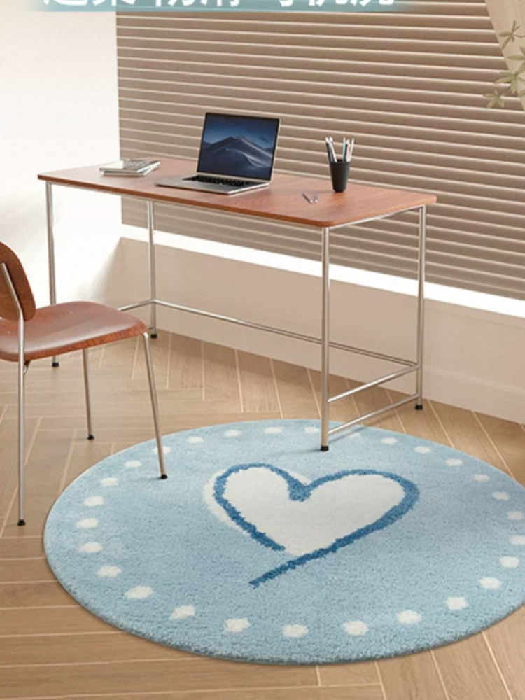 Machine Washable Round Rug for Bedroom Kids Room