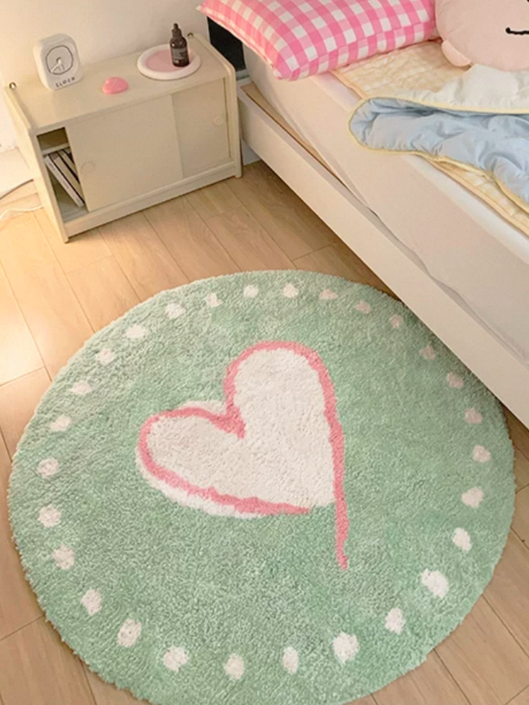 Machine Washable Round Rug for Bedroom Kids Room