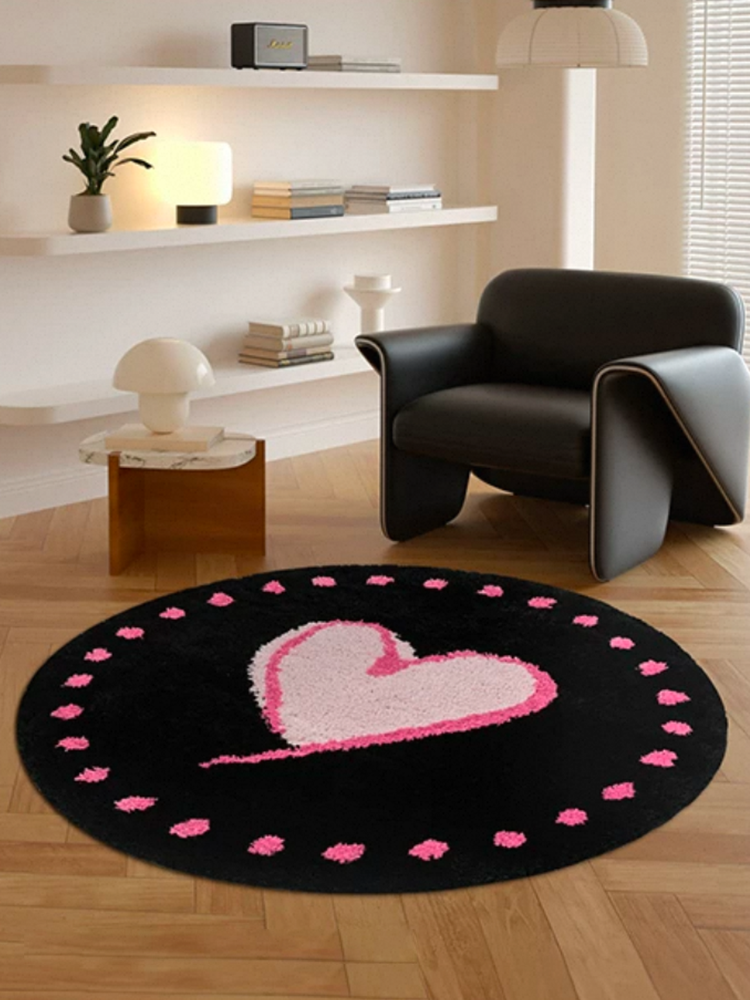 Machine Washable Round Rug for Bedroom Kids Room