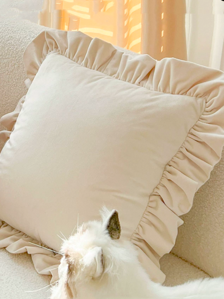 Cute Bow Decorative Pillow Accent Cushion for Living Room