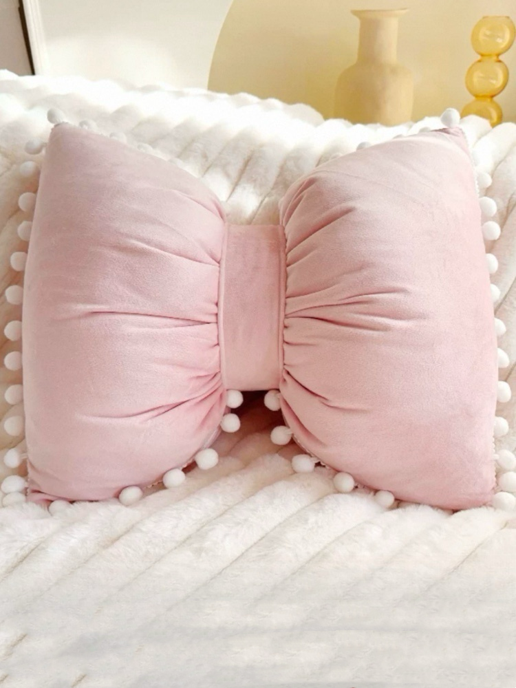 Velvet French Flower Decorative Pillow Cute Accent Cushion
