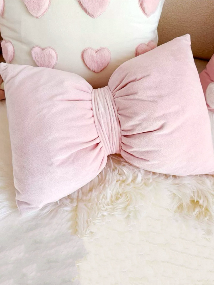 Velvet French Flower Decorative Pillow Cute Accent Cushion