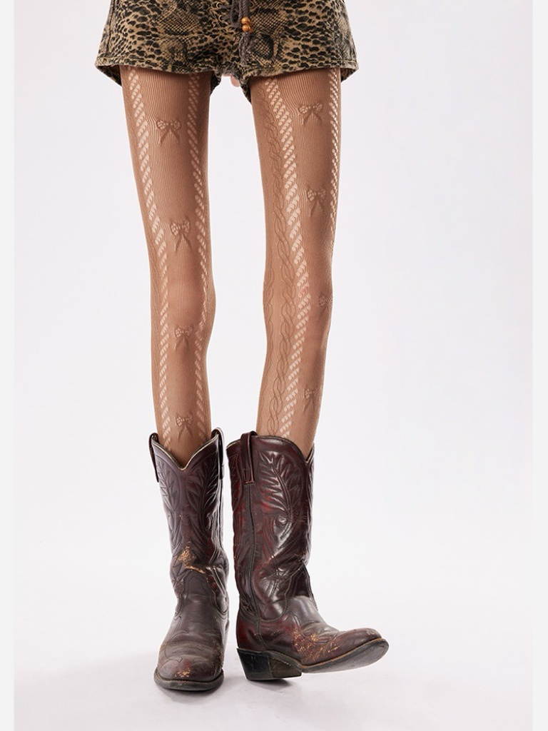 Sheer Lace Coquette Tights