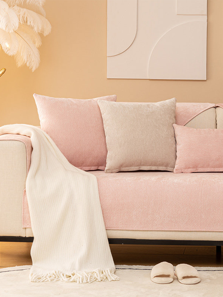 Chenille Throw Pillow Simple Cute Girlish Design