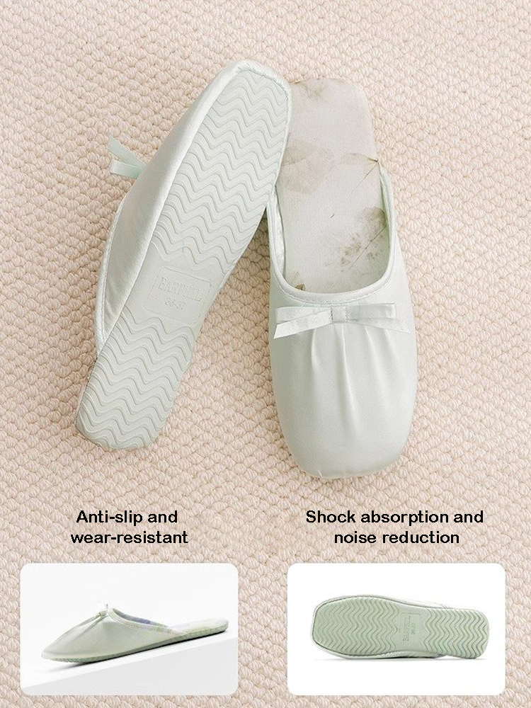 Luxury Printed Closed-Toe House Slippers Soft Sole Non Slip Quiet