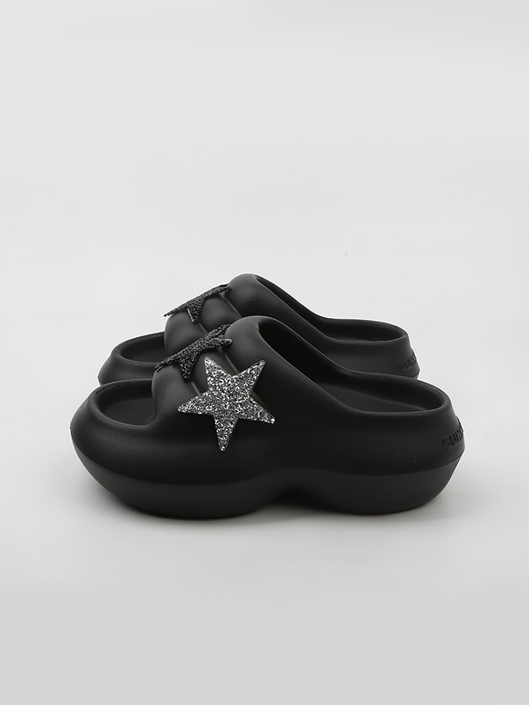 Star Platform Slide Sandals – Soft & Cushiony Beach Shoes
