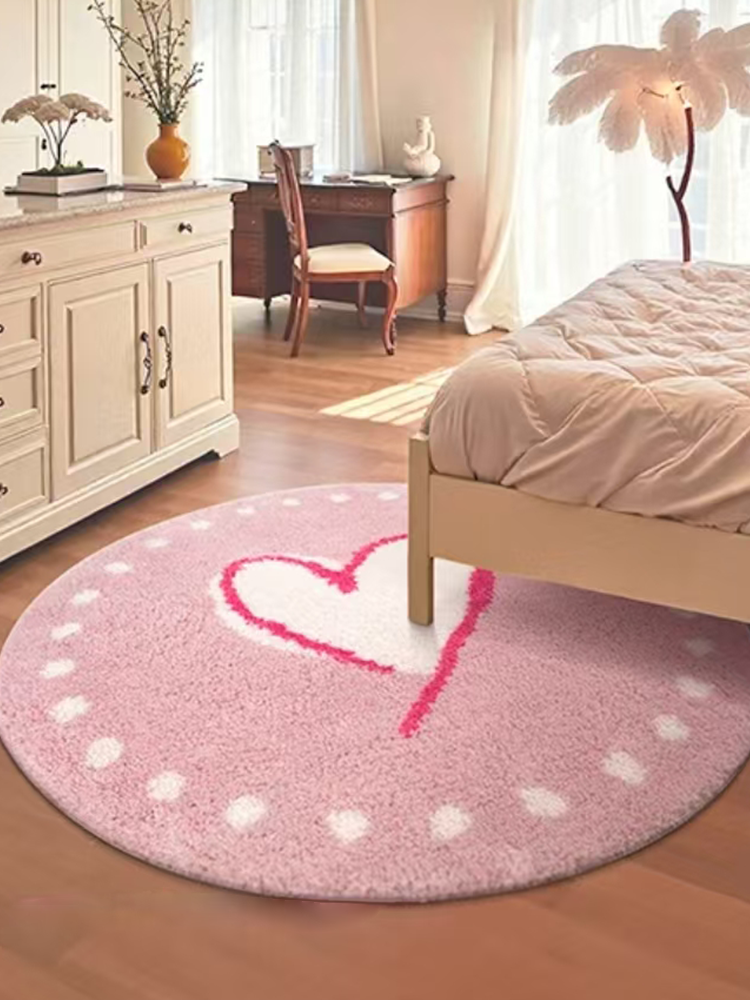 Machine Washable Round Rug for Bedroom Kids Room